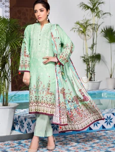 Khas Lawn Stitched Shalwar Kameez Oliverarie Embroidered KL-4101 - Bild 1 von 8