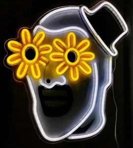 Spirit Halloween Terrifier Neon LED Light-Up Sign, 14.25"×16" - Picture 1 of 4
