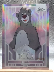 2023 Topps Chrome Disney 100 Pink Refractor #49 Baloo /399 - Picture 1 of 2