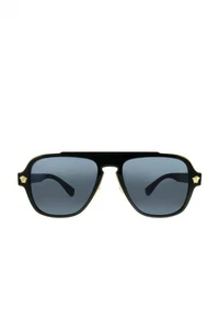 Versace Medusa Charm Aviator Plastic Sunglasses With Grey Polarized Lens Size - Picture 1 of 3
