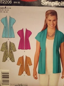UC Women's Cardigan Sewing Pattern Women's Jacket Pattern E2206 Cardigan Pattern - Picture 1 of 2
