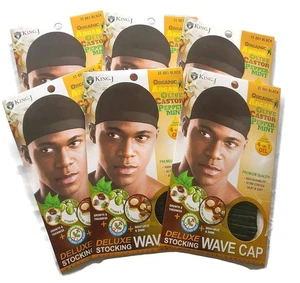 Healthy Treated Wave Deluxe Stocking Cap schwarz (6 Packungen) Einheitsgröße,  - Bild 1 von 3