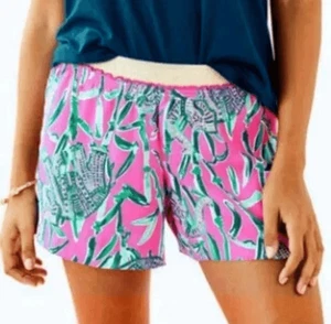 Neu mit Etikett Lilly Pulitzer Rylan Shorts Mandevilla Pink Größe Medium - Bild 1 von 6