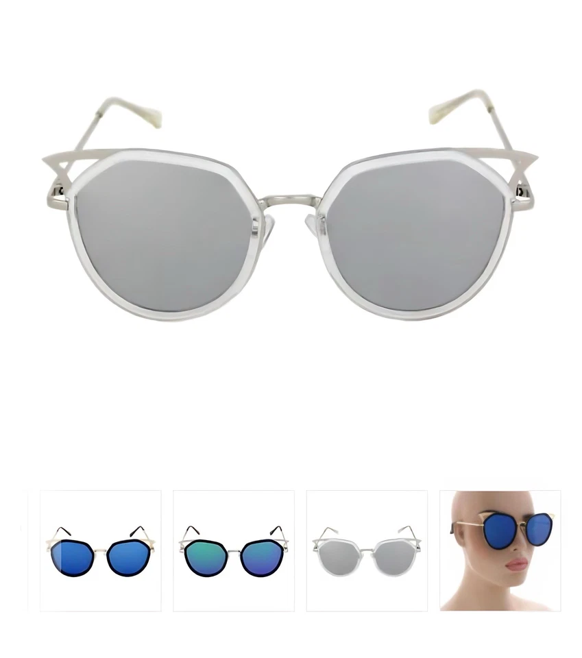 Модный кошачий глаз зеркало линзы солнцезащитные очки женщин моды UV400 поликарбонат абажуры - Изображение 1 из 1