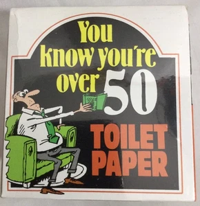 De colección 1986 nuevo you know you're over 50 papel higiénico cumpleaños mordaza regalo nuevo sellado - Imagen 1 de 4