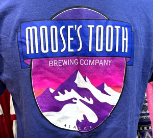 MOOSE'S TOOTH BREWING COMPANY pub tee Alaska graphic T shirt craft beer M merch - Picture 1 of 4