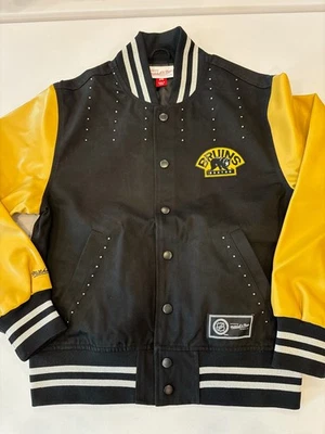 Chaqueta universitaria Mitchell Ness de hockey de los Boston Bruins de la NHL para mujer talla mediana nueva sin etiquetas Foto 1 de 4