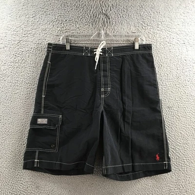 Polo by Ralph Lauren Boardshorts Para Hombre Mediano Negro Cordón Bolsillos tiro alto Foto 1 de 4