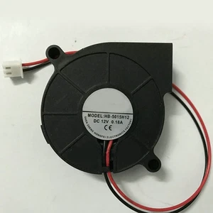 For HONGFEI HB-5015H12 Turbo Blower Fan 5015 DC12V 2.3A 50*50*15mm 2pin - Afbeelding 1 van 2