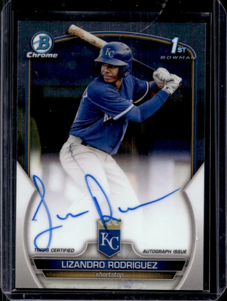 2023 Bowman Lizandro Rodriguez Chrome Auto 1st Prospect #CPA-LRZ Royals - Image 1 of 2