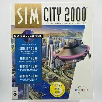 SimCity 2000: CD Collection, 1994, Big Box, New & Sealed - Image 1 of 4