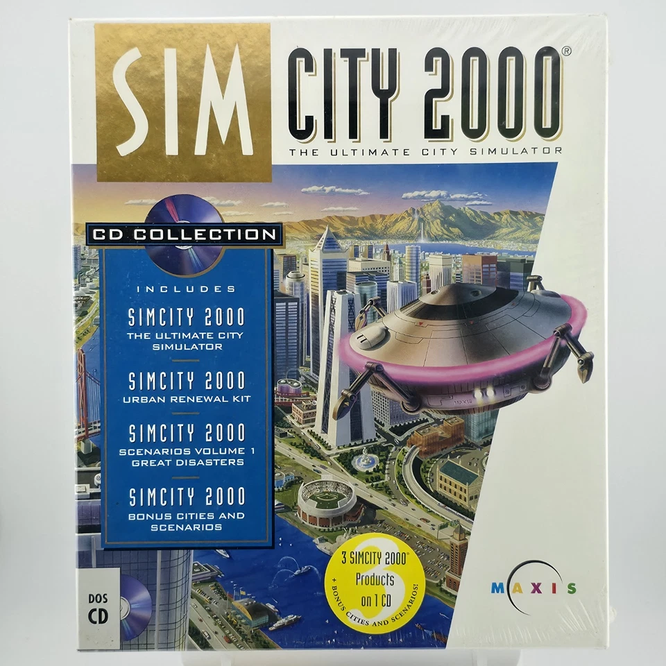 SimCity 2000: CD Collection, 1994, Big Box, New & Sealed - Image 1 of 4