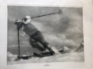 Impresión artística Franz Hanfstaengl según el Dr. Arnold Franck HOLLA ESQUIADOR - Imagen 1 de 6