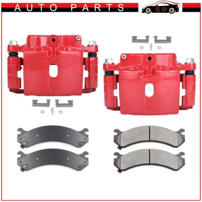 Front Brake Calipers And Ceramic Pad Set For 01-03,05-06 Chevy Silverado 1500 HD - Image 1 of 4