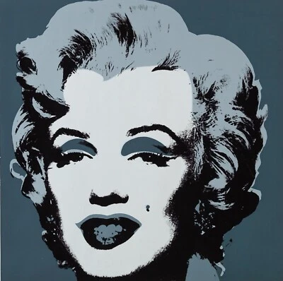 NEW Andy Warhol Marilyn Munroe Collection Art Poster Print Wall Art Canvas Grey - Image 1 of 4