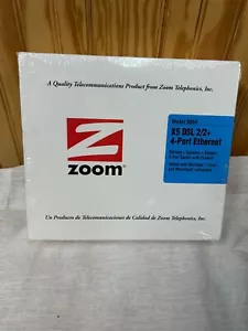 Sealed Zoom X5 DSL 2/2+ 4-Port Ethernet Modem Model 5654 Gateway Router - Picture 1 of 4