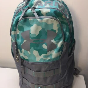Zaino Under Armour 17" Borsa per laptop Teel/Bianco Mimetico Extra Spazioso Leggermente Usato - Foto 1 di 8