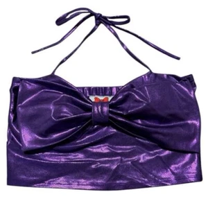 Sidecca Stretchy Rage Crop Top Lila Wattiert Medium - Bild 1 von 5