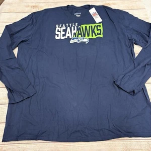 NFL Team Apparel Blue Seattle Seahawks Long Sleeve Shirt Men's Size 3XL-NWT - Picture 1 of 4