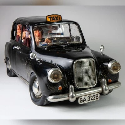 Caricatura taxi londinese macchina Comic Art decorazione Forchino tassista nuovo Foto 1 de 4