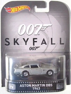 HOT WHEELS 2016 RETRO ENTERTAINMENT JAMES BOND SKYFALL 1963 ASTON MARTIN DB5 - Picture 1 of 2