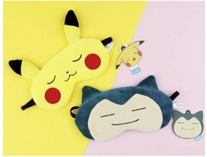 Pokemon Pikachu & Snorlax Sleep Eye Mask / Deep Sleep, Sound Sleep - Picture 1 of 21
