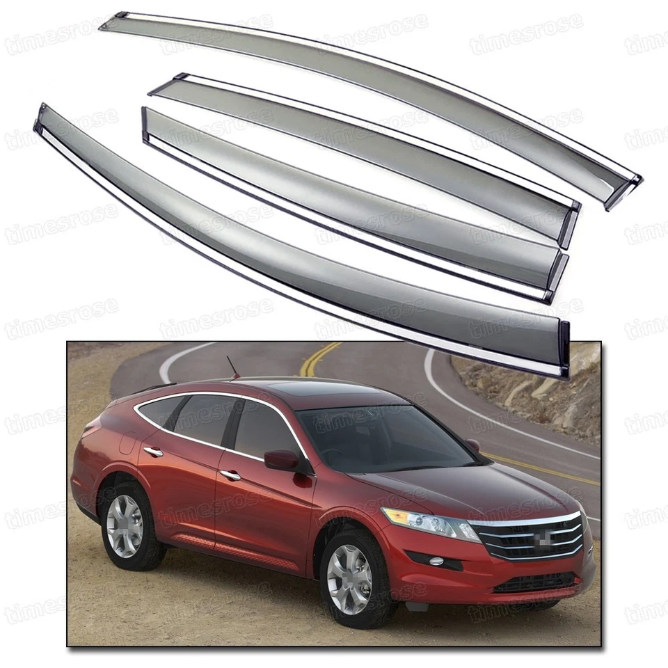 Protector de lluvia/sol/viento para Honda Crosstour 2011-2015 4 piezas para visera de ventana Foto 1 de 4