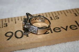 Jose Hess Ladies Sterling 925 CZ Stones Cocktail Ring size 7 - Picture 1 of 9