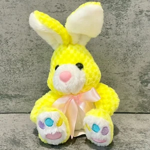 Peluche ludique lapin de Pâques 9" jaune Chrisha 2008 peluche UEC !! - Photo 1/8