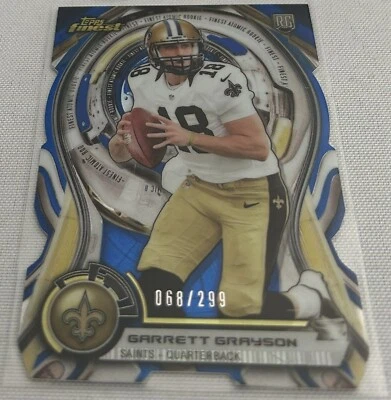 2015 Finest Football Garrett Grayson New Orleans Saints Atomic Blue Rookie #d - Image 1 of 4