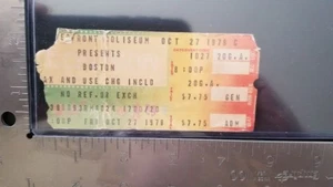 BOSTON / SAMMY HAGAR - VINTAGE 27 DE OCTUBRE DE 1978 CINCINNATTI, OH ESBOZO DE BOLETO DE CONCIERTO - Imagen 1 de 1
