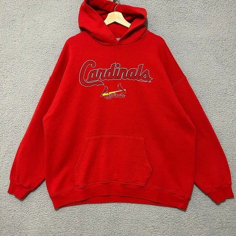 St. Louis Cardinals Hoodie Men's 2XL Red Pullover MLB Baseball Cover