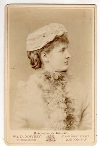 CABINET CARD – MARCHIONESS OF KILDARE HERMIONE FITZGERALD –DOWNEY PHOTO - Picture 1 of 2