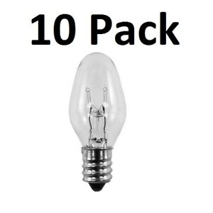 10 Pack Bulbs 15 watt for Scentsy Wax Plug In Nightlight Warmers