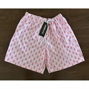 Members Only Lobster Print Swim Trunks Drawstring Waist Shorts NWT - Picture 1 of 10