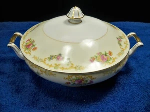 Noritake N188 Muster Floral & Yellow Scrolls bedeckt Servierschüssel 8,5" Vintage - Bild 1 von 16