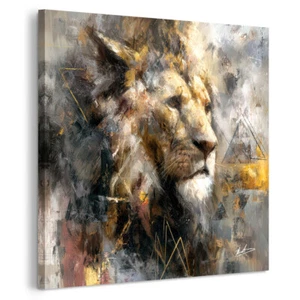 Leinwand Bild Löwe Abstrakt Wand Bilder Kunstdruck Tiere Afrika Natur XXL 7928A - Bild 1 von 7