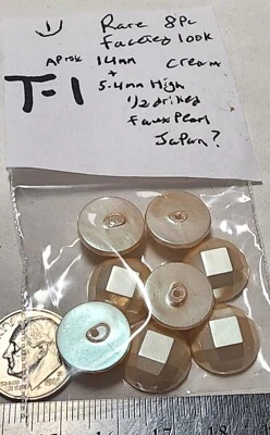 Винтажный Японии плоский Rnd кремовый белый цвет стекла искусственного жемчуга 12, 13, 14, 15, 16 мм 5018 - Изображение 1 из 4