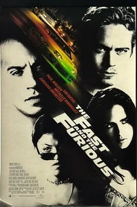 THE FAST AND THE FURIOUS AUS CINEMA RELEASE DOUBLE SIDED MINI MOVIE POSTER - Picture 1 of 4