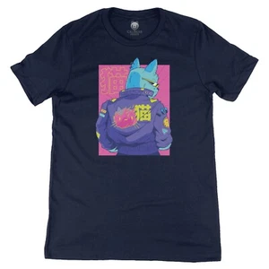 Cyberpunk Cool Cat Vaporwave Aesthetic Graphic T-Shirt Unisex 100% Cotton Tee - Picture 1 of 8