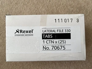 25 x Rexel Crystalfile Lateral File 330 Tabs in Clear - 70675 - Picture 1 of 1