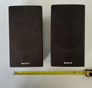 Sony A15HA Speaker System 8 Ohms Pair Bookshelf Audio Black 15 Watt Tested - Picture 1 of 4