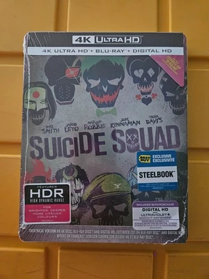 Rare Suicide Squad 4K Blu-ray Steelbook – Best Buy Exclusive! NEW SEALED! Foto 1 de 4