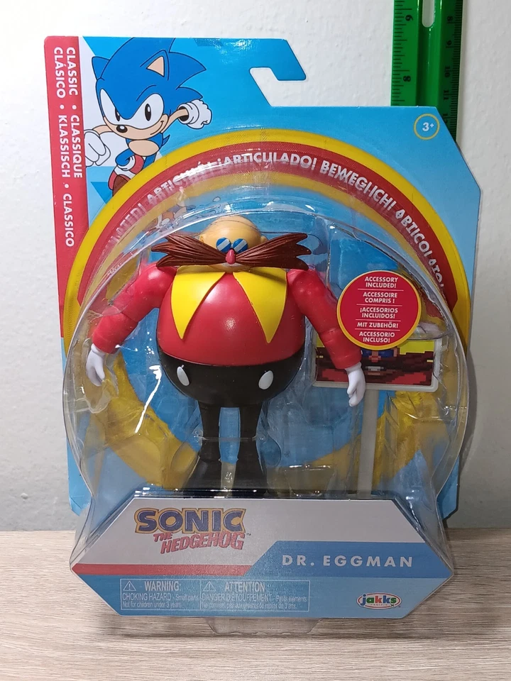 *ENVÍO GRATUITO* 4" CLÁSICO DR EGGMAN + Letrero Sonic the Hedgehog Jakks Pacific Foto 1 de 2