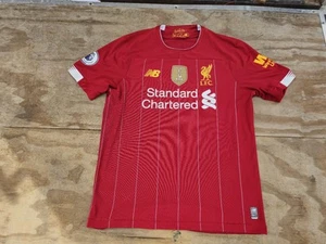 FC LIVERPOOL 2019 2020 HOME FOOTBALL SOCCER JERSEY NEW BALANCE sz M Black Lives - Picture 1 of 9