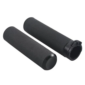 1" Handlebar Hand Grips Rubber Handlebar Fit For Harley 1996-2007 Touring models - Picture 1 of 11