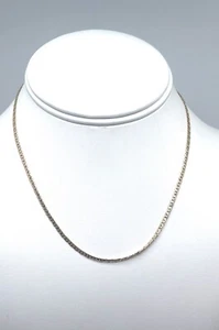 14K Gold 16 Zoll Sicherheitsschloss geflochtene Kette Halskette - Bild 1 von 11