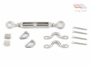 18 x Stainless Steel G316 Balustrade Turnbuckle Kit Wire Handrail Cable DIY - Picture 1 of 10