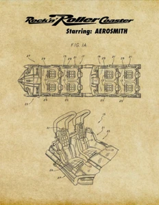 Aerosmith Rockin Achterbahn Patentdruck Walt Disney World Hollywood Studios - Bild 1 von 1
