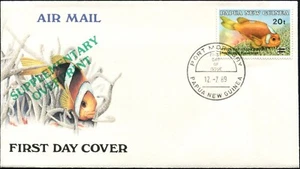 1989 Papua New Guinea 20t On 17t Anemone Fish Stamp First Day Cover, VGC - Bild 1 von 1